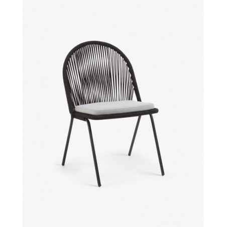 Silla Sam Cuerda Negro-Acero