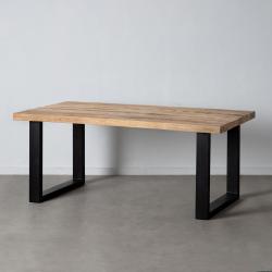 MESA COMEDOR NATURAL-NEGRO 180 X 100 X 76 CM