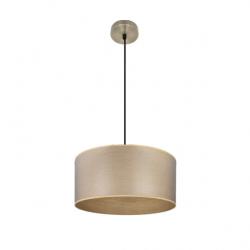 Colgante Tania 1xe27 Cuero/madera Clara Regx40x40 Cm