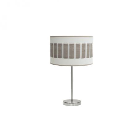 Sobremesa Alto Ivanna 1xe27 Niquel/blanco-madera Gris 62x30x30 Cm