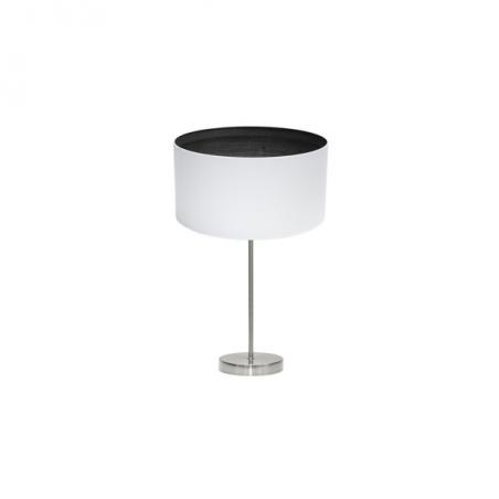 Sobremesa Tatiana 1xe27 Niquel/blanco-mad.Negra 63x30x30 Cm