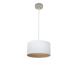 Colgante Tatiana 1xe27 Niquel/blanco-mad.Clara Regx30x30 Cm