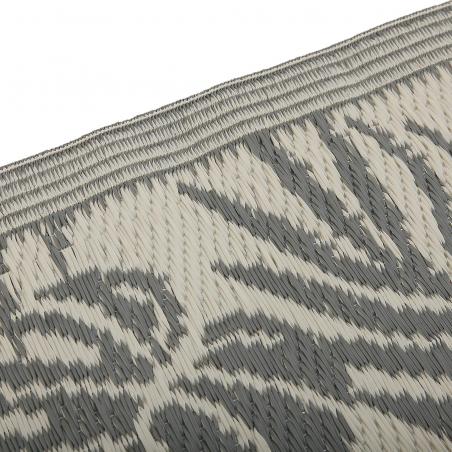 ALFOMBRA GRIS CON HOJAS