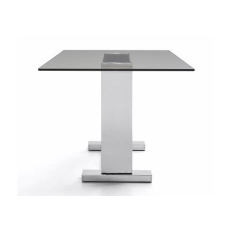 Mesa Comedor Estructura Cromada-Cristal Templado Modelo Mubic 200x100