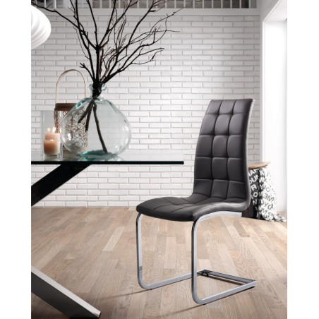 Mesa Arya Acero Inoxidable-Cristal Templado 180x100