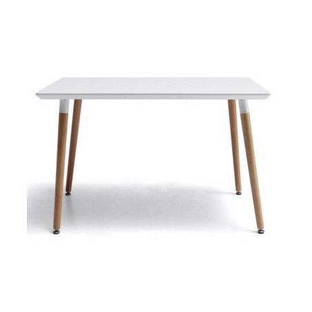 Mesa Comedor Estilo Nórdico Modelo Evon Madera de Haya 120x80