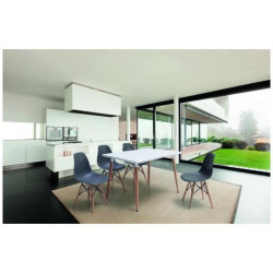 Mesa Comedor Estilo Nórdico Modelo Evon Madera de Haya 120x80