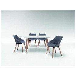 Mesa Comedor Estilo Nórdico Modelo Evon Madera de Haya 120x80