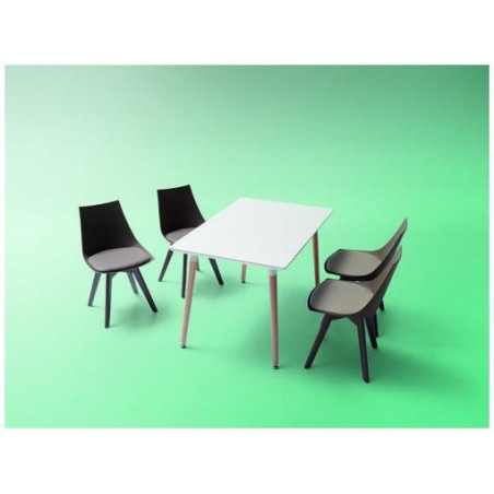 Mesa Comedor Estilo Nórdico Modelo Evon Madera de Haya 120x80