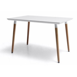 Mesa Comedor Estilo Nórdico Modelo Evon Madera de Haya 80x80
