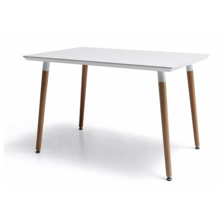 Mesa Comedor Estilo Nórdico Modelo Evon Madera de Haya 80x80