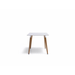 Mesa Comedor Estilo Nórdico Modelo Evon Madera de Haya 80x80