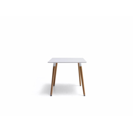 Mesa Comedor Estilo Nórdico Modelo Evon Madera de Haya 80x80