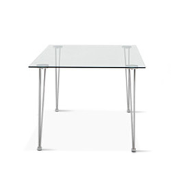 Mesa Oficina Rosana Acero Inoxidable- Cristal Templado Varios Colores 120x75