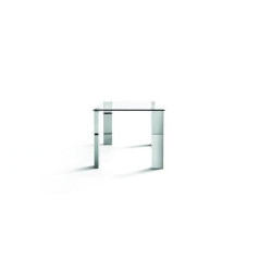 Mesa Oficina Stile Plus Cristal Templado - Acero inoxidable 120x70