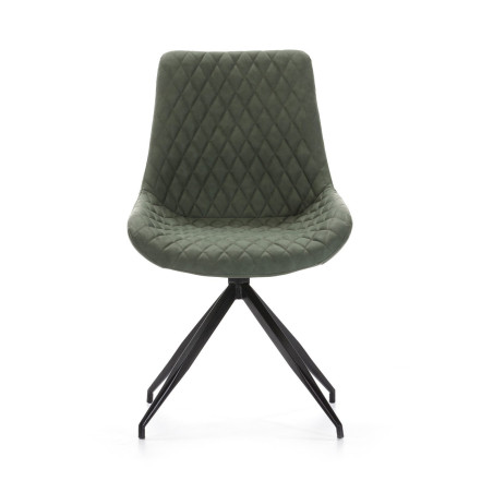 SILLA COMEDOR GIRATORIA DC 118 ECOPIEL GRIS