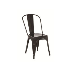Silla Industrial Tol Acero Negra