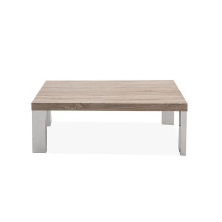 MESA DE CENTRO BOSFO MDF-ACERO INOXIDABLE 120X60 COLOR BLANCO