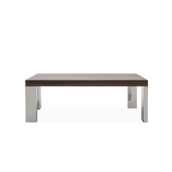 MESA DE CENTRO BOSFO MDF-ACERO INOXIDABLE 120X60 COLOR BLANCO