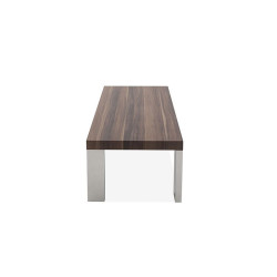 MESA DE CENTRO BOSFO MDF-ACERO INOXIDABLE 120X60 COLOR BLANCO