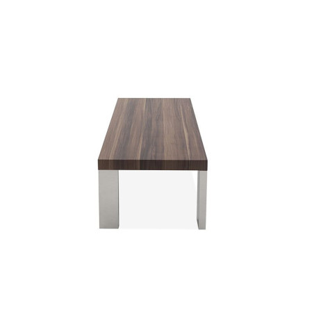 MESA DE CENTRO BOSFO MDF-ACERO INOXIDABLE 120X60 COLOR BLANCO