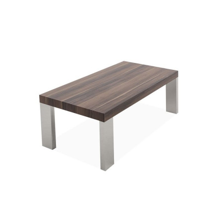 MESA DE CENTRO BOSFO MDF-ACERO INOXIDABLE 120X60 COLOR GRIS CERAMICO
