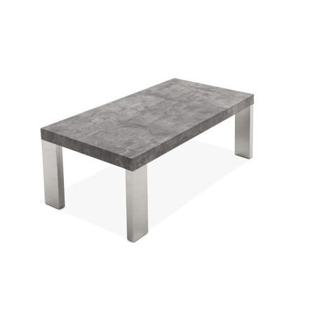 MESA DE CENTRO BOSFO MDF-ACERO INOXIDABLE 120X60 COLOR NOGAL