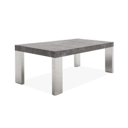 MESA DE CENTRO BOSFO MDF-ACERO INOXIDABLE 120X60 COLOR NOGAL