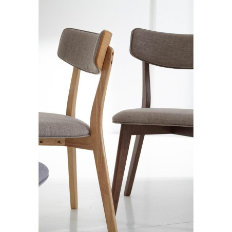 Silla Comedor Nais Nogal-Beige