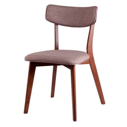 Silla Comedor Nais Nogal-Gris Claro