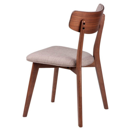 Silla Comedor Nais Nogal-Gris Claro