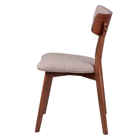 Silla Comedor Nais Nogal-Gris Claro
