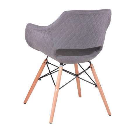 SILLA COMEDOR DINE TAPIZADA GRIS