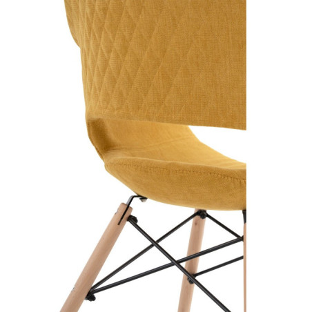 SILLA COMEDOR DINE TAPIZADA MOSTAZA