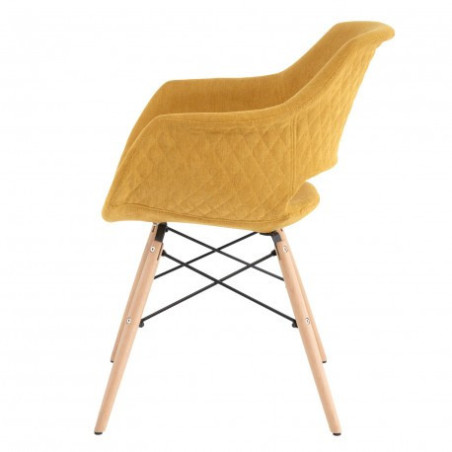 SILLA COMEDOR DINE TAPIZADA MOSTAZA
