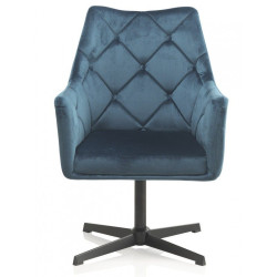 SILLÓN GIRATORIO TAPIZADO MODELO CARLOS PATAS METALICAS