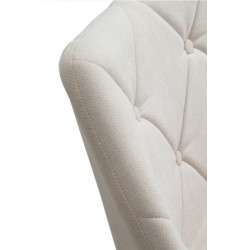 SILLÓN GIRATORIO TAPIZADO MODELO CARLOS PATAS METALICAS
