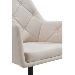 SILLÓN GIRATORIO TAPIZADO MODELO CARLOS PATAS METALICAS