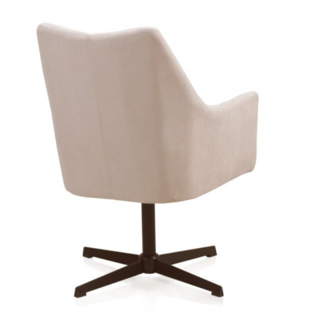 SILLÓN GIRATORIO TAPIZADO MODELO CARLOS PATAS METALICAS