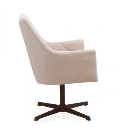 SILLÓN GIRATORIO TAPIZADO MODELO CARLOS PATAS METALICAS