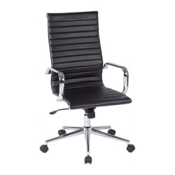SILLÓN DE OFICINA MODELO BUDAPEST SÍMIL PIEL ALTO
