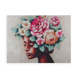 CUADRO MUJER CON FLORES