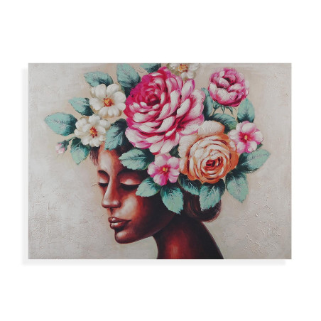 CUADRO MUJER CON FLORES