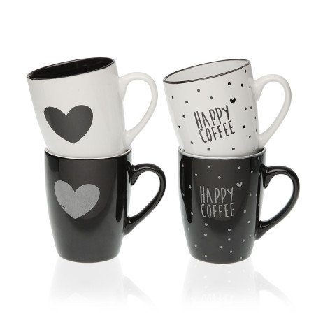 MUG SURTIDO HEARTS WHITE/ BLAC
