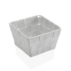 CESTA PEQUEÑA BLANCA CON PUNTO