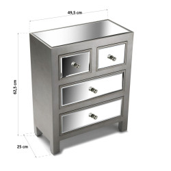 MESA COMODA 4 CAJONES MARSALA
