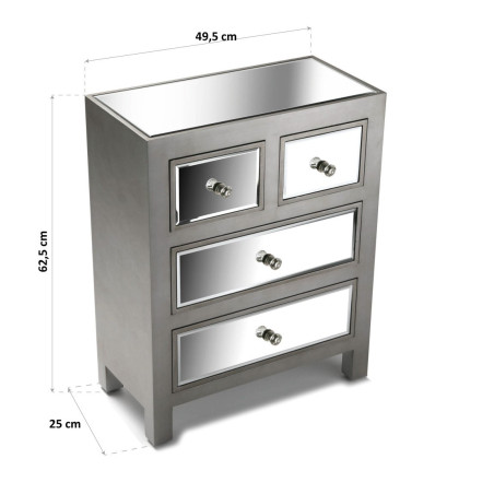 MESA COMODA 4 CAJONES MARSALA