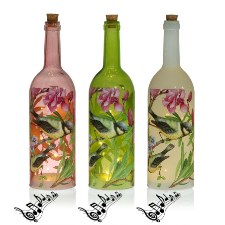 BOTELLA LED SURTIDA CON MUSICA