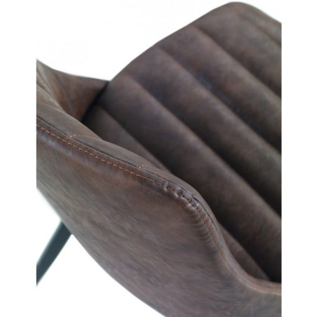 SILLA TAPIZADA COLOR TAUPE MODELO CURVI