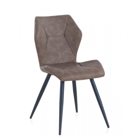 SILLA TAPIZADA COLOR TAUPE MODELO COOL